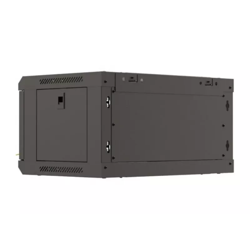 Szafka rackowa naścienna LANBERG WF03-5304-10B 19 cali 4U czarna, drzwi szklane