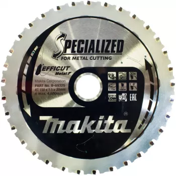 Makita Specialized EFFICUT - Piła tarczowa - do drewna, metalu, aluminium - 150 mm - 33 zęby - do Makita DCS553, DCS553RTJ, LXT DCS553Z