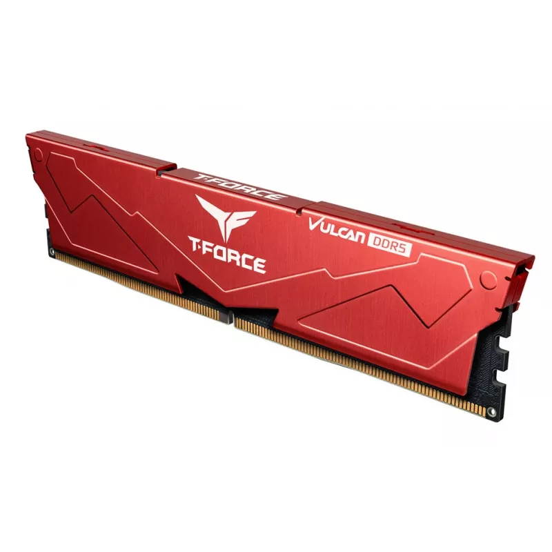 Team Group VULCAN FLRD532G6000HC30DC01, 32 GB, 2 x 16 GB, DDR5, 6000 MHz, 288-pin DIMM, czerwony