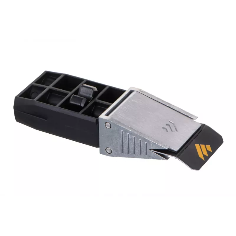 Ostrzałka do noży Work Sharp Precision Adjust 09DX164 z regulowanym kątem, ceramicznym prętem do gładzenia, diamentowymi płytkami, czarna, 243,8×165,1×143,3 mm