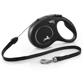 Flexi nowy CLASSIC 8 m czarna smycz dla psa automatyczna