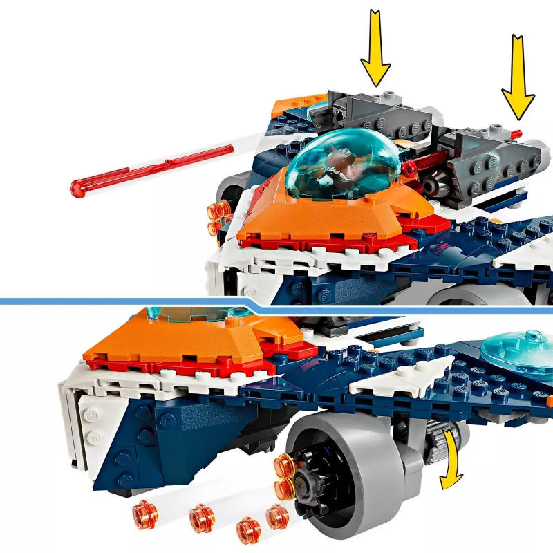Klocki konstrukcyjne LEGO Marvel Super Heroes Statek kosmiczny Rocket 76278 — zestaw Rocket i Ronan