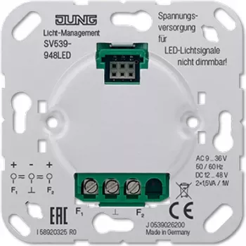 Jung Spannungsversorgung AC9-36V DC12-48V SV 539-948 LED - Spannungsversorgung - AC/DC 9 do 48 V~/= (SV539-948LED)