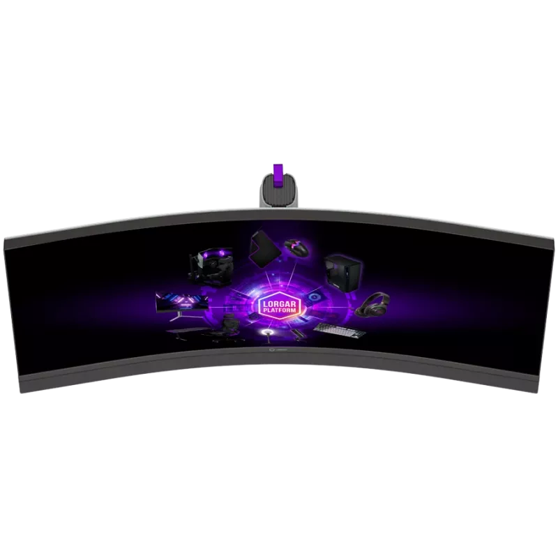 LORGAR 34MP1, UWQHD MiniLED Gaming Monitor Pro, 34'' (3440*1440) VA zakrzywiony monitor, czarny/mlecznoszary