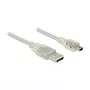 Kabel USB DeLOCK 83908 USB 2.0 3m USB A Mini-USB B Przezroczysty