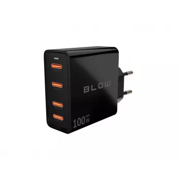 Ładowarka ścienna BLOW 4×USB-C PD 100W GaN, 4 porty, PD 3.0, PPS, wejście 200–240V