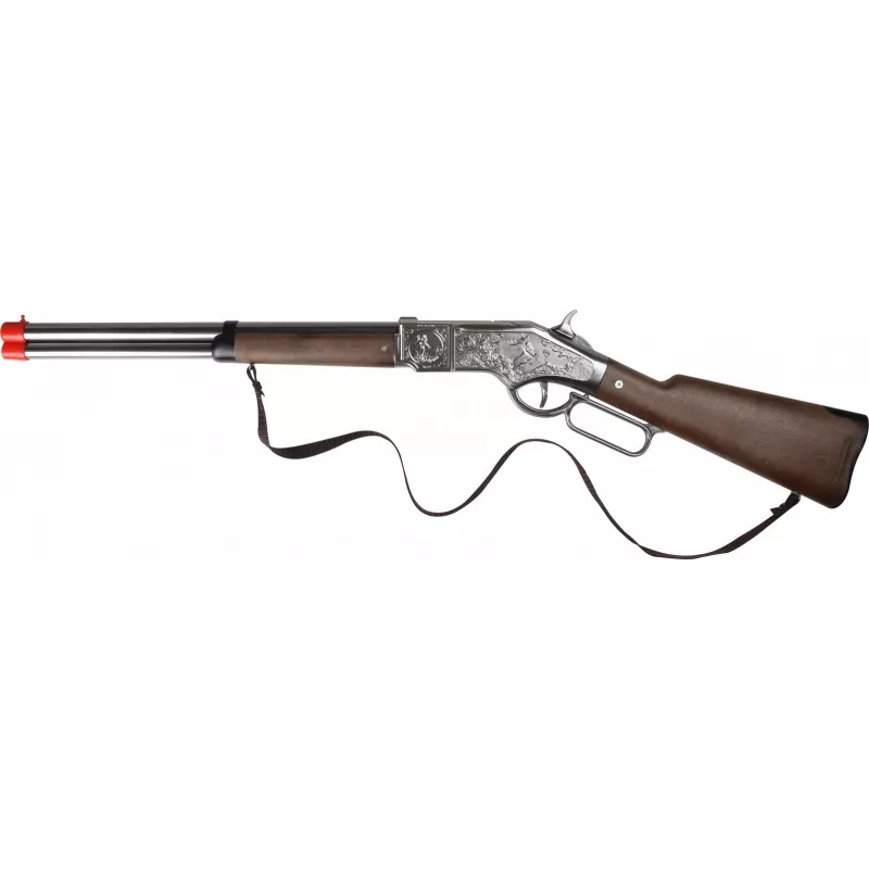 Metalowa zabawkowa strzelba Pulio model 15593/0 — pojemność 8 naboi