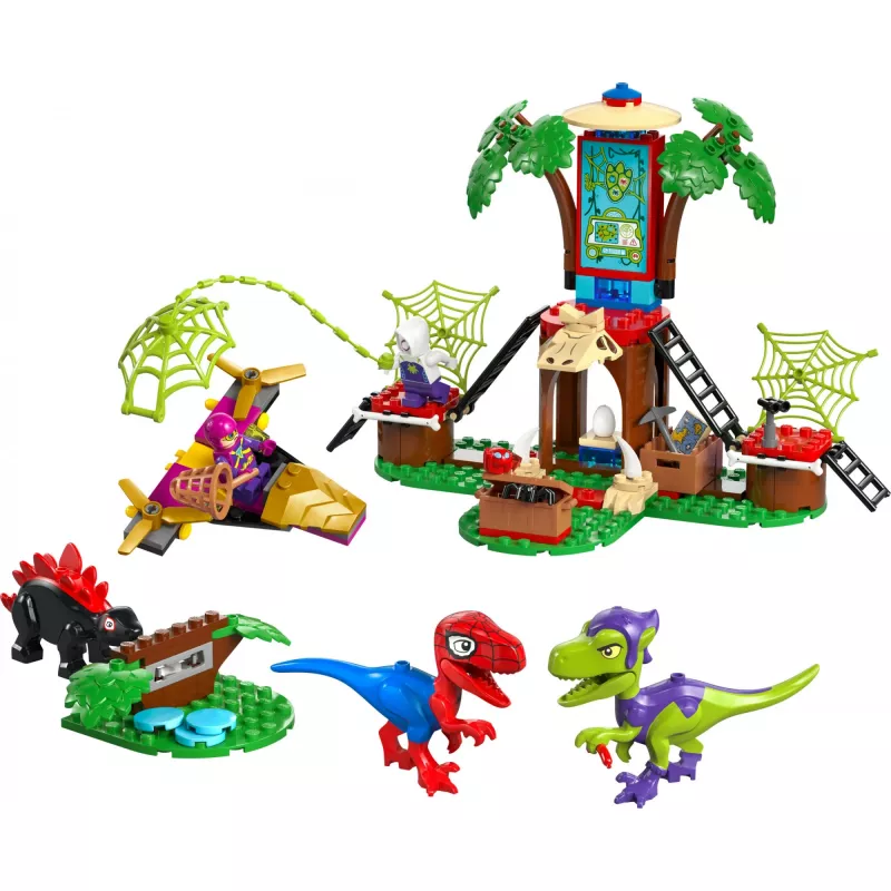 LEGO MARVEL 11200 Bitwa Spideya i Gobby'ego z Raptorami w Kwaterze Głównej Domku na Drzewie