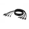 Belkin Secure KVM Combo kabel - Kabel wideo/USB/audio - zgodny z TAA - USB, Mini-Plug, HDMI (M)