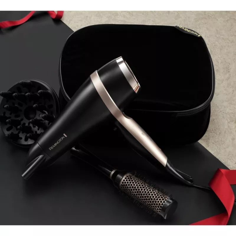 Zestaw suszarki do włosów Remington Salon Smooth | D6940GP | 2100 W | Liczba ustawień temperatury 3 | Funkcja jonizacji | Dysza dyfuzor | Czarny