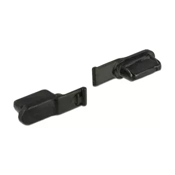 Osłona zabezpieczająca gniazdo DELOCK 64033, czarna, 5×12,5×3,5 mm, opakowanie 10 szt.