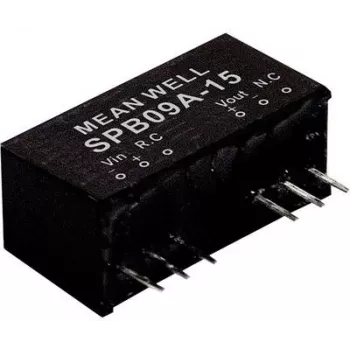 Przetwornica/zasiłacz MEAN WELL SPB09A-05, wyjście 5 V, 9 W, zgodność z RoHS, głębokość 24 mm, 5 g