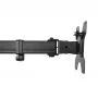 Maclean MC-967 Podwójny pionowy uchwyt monitora na biurko, maks. VESA 100x100, 13-27 cali, 2x 9 kg, malowany proszkowo, z regulacją pochylenia i obrotu