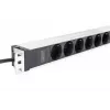 Listwa zasilająca Digitus z profilem aluminiowym, 8 gniazd bezpiecznych, kabel 2 m, wtyczka IEC C20