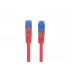 LANBERG PATCHCORD S/FTP CAT.6A 0.5M Czerwony LSZH