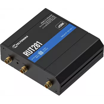 Router TELTONIKA RUT281 LTE Cat4 z eSIM, Wi‑Fi i podwójnym Ethernetem, globalnie 150/50 Mbps