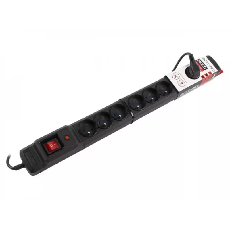 Listwa przeciwprzepięciowa Armac M9/15/CZ czarna 9 gniazd AC 250V 1.5m