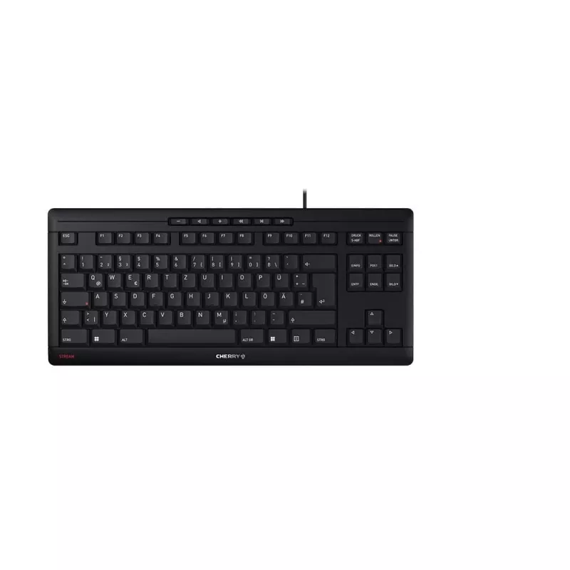 Klawiatura CHERRY STREAM TKL uniwersalna USB QWERTZ niemiecka czarna