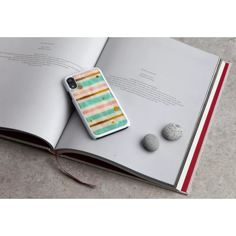Etui na telefon iKins do iPhone XR — miętowo-czarne etui ochronne