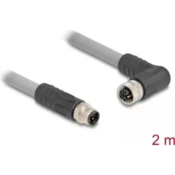 DeLOCK 80543 kabel czujnika/aktuatora 2 m RST M12 Szary