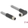 DeLOCK 80543 kabel czujnika/aktuatora 2 m RST M12 Szary