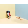Etui na telefon Man and Wood do iPhone 12 mini — drewniany tył, czarna ramka