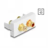 DeLOCK Easy 45 gniazdo 2 x RCA Biały ABS