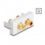 DeLOCK Easy 45 gniazdo 2 x RCA Biały ABS