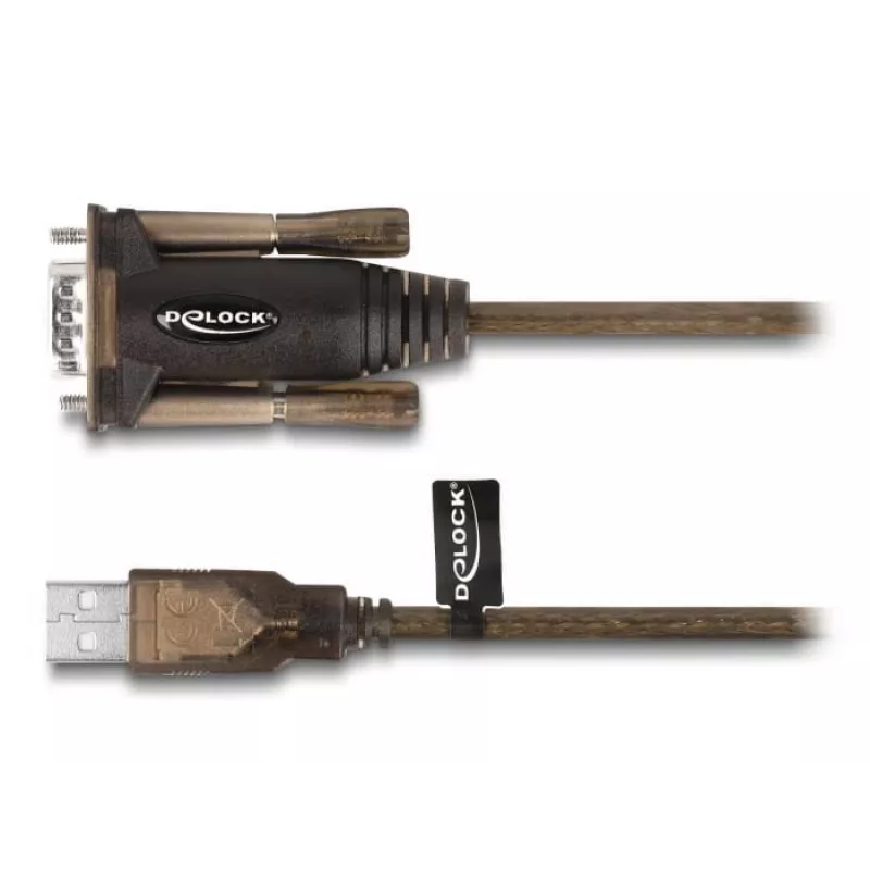 Adapter USB 2.0 Type-A na szeregowy RS-232 D-Sub 9-pin męski DeLOCK 62646