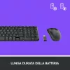 Logitech Wireless Combo MK220 - Zestaw klawiatury i myszy - bezprzewodowy - 2,4 GHz - włoski - ciemnoszary (920-003721)