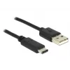 Kabel USB DeLOCK 83600 USB 2.0 1m USB C USB A Czarny