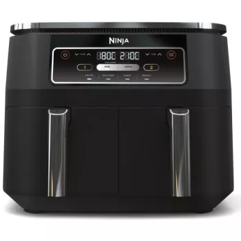 Frytownica Ninja AF200EU Double 7,6 L Wolnostojąca 2400 W Gorące powietrze Czarny