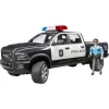 Zabawkowy radiowóz terenowy BRUDER RAM 2500 Police 02505 – model w skali, pojazd do zabawy