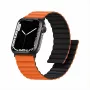 Pasek do zegarka GUAN Premium Plus do Apple Watch 40/41/38/42 mm, pomarańczowo-czarny — kompatybilny z serią 10/11