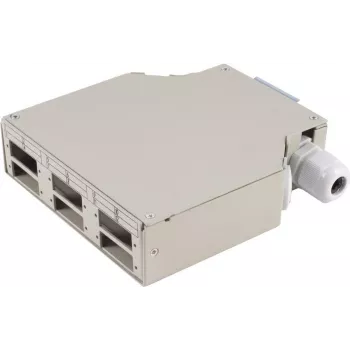 Skrzynka rozdzielcza ShiverPeaks BS07-65010 6-drożna metalowo-szara do montażu na szynie DIN