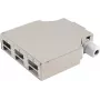 Skrzynka rozdzielcza ShiverPeaks BS07-65010 6-drożna metalowo-szara do montażu na szynie DIN