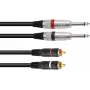 adapter kablowya audio Omnitronic 1,0 m — 2× wtyk jack 3,5 mm na 2×RCA (model 30225212)