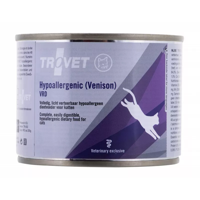 TROVET Hypoallergenic VRD z dziczyzną - mokra karma dla kota - 200g