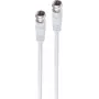 shiverpeaks ®-BASIC-S--Kabel połączeniowy satelitarny, wtyk F – wtyk F, 100% ekranowany, pin centralny, RG 59, > 80 dB, biały, 2,5 m (BS80093-32)