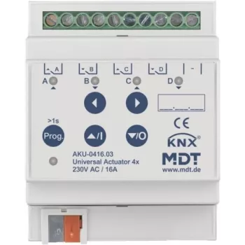MDT technologies universal actuator 4-way 4TE REG,16A,230VAC,100µF Battery-0416.03 (Battery-0416.03)