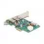 DeLOCK PCI Express x1 Karta USB Type-C PD 30W 2x USB Type-A 5Gbps