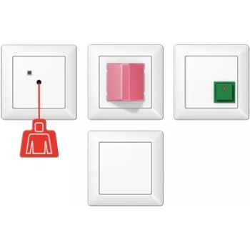 Przycisk Jung NRS AS 0834 WW — przewodowy, biały, AC 24 V