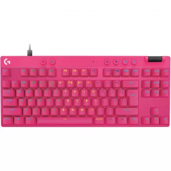 Klawiatura gamingowa Logitech G PRO X TKL RAPID USB QWERTY Różowa Tenkeyless