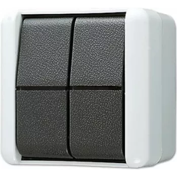 JUNG 809W Przełącznik elektryczny Przycisk Czarny - Biały (809W)