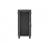 Szafa rackowa stojąca LANBERG 19 cali 24U 600x800 mm czarna z drzwiami szklanymi i wycięciem na LCD (płaski Pack) v2