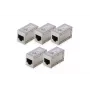 Digitus CAT 6 modular couplers shielded 5 pieces RJ-45 Gold contacts srebrny