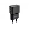 Wentronic goobay Ładowarka Dual USB - Zasilacz - 12 Wat - 2,4 A - 2 Porty wyjściowe (USB) - Czarny (44951)