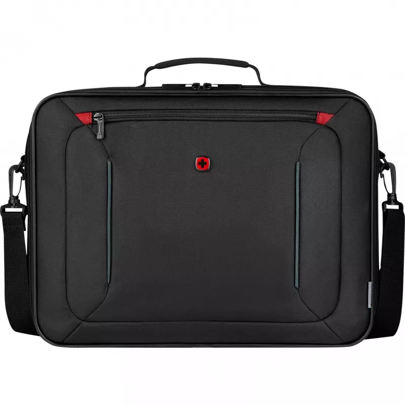 Pokrowiec na laptopa Wenger BQ 16 Clamshell — wodoodporna czarna torba na laptopa 16 cali, trwałe etui ochronne