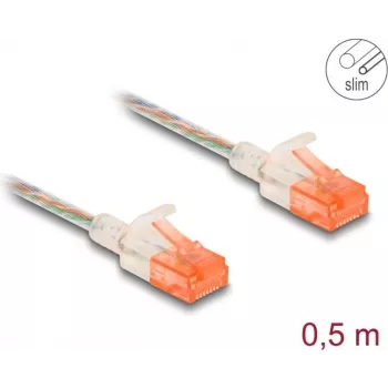 Kabel sieciowy DeLOCK RJ45 Cat.6A 0,5m przezroczysty