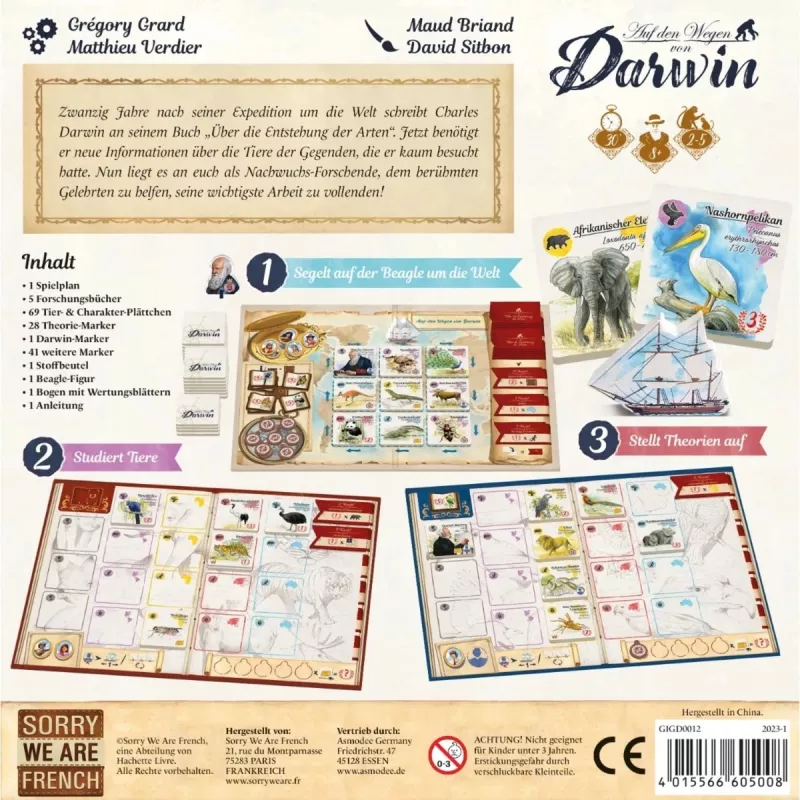 to den Wegen von Darwin, gra planszowa